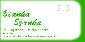 bianka szrnka business card